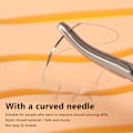 Miniatyrbillede 6 af 8: 12 stk. Sutureringstråd til øvelse, individuel pakke, nylon sutureringstrådssæt med buet nål 4/0