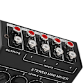 Miniatyrbillede 5 af 8: Stereo Mixer Passiv 4-kanals Audio Line Mini RCA Bærbar til Computer Telefon Tablet