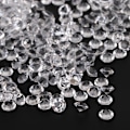 Miniatyrbillede 3 af 4: 1000 stk. 6 mm gennemsigtig bryllupskonfetti fest plast diamant glitrende ædelstene dekoration (hvid)
