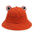 Miniatyrbild 2 av 4: Grodhatt Hink Solhatt för Kvinnor Grod Hinkhatt Sommar Orange