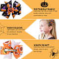 Miniatyrbild 3 av 7: Söta hårnålar med pumpa-spöke-rosett-hårspännen, Halloween-dekoration för flickors håraccessoarer till festen