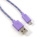 Miniatyrbillede 3 af 4: Micro USB-kabel 2m Lilla Kompatibel med Android-enheder