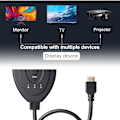 Miniatyrbild 2 av 5: HDMI-switch för dina multimedia behov, stöder Full HD, stabil videoöverföring, 3 in 1 ut manuell växling för hemunderhållning och kontor