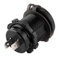 Miniatyrbilde 1 av 8: Dobbel USB-port lader QC 3.0 Hurtiglading Vanntett med LED Voltmeter for Bil Båt Yacht ATV RV Grønt LED-lys