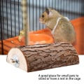 Miniatyrbillede 4 af 5: Lang træplatform hamster egern fugl papegøje stående aborre