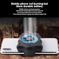 Miniatyrbillede 5 af 8: P9 Mobiltelefon Køler Bærbar Gaming Stråling Hurtig Køling Smartphone Varmeafleder Sort