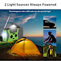 Miniatyrbild 3 av 5: Nödhandvevradio med 3 LED-ficklampa, AM/FM/NOAA bärbar väderradio med 2000mAh Power Bank telefonladdare, solenergi USB