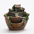 Miniatyrbild 1 av 2: Växter Kruka Succulenta Växter Kruka med Söt Hus Blomkorg Planter Kruka Trädgårdsdekoration