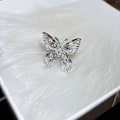 Miniatyrbillede 8 af 8: Metal Sommerfugl Ring Delikat Stilfuld Elegant Justerbar Åben Ring til Fødselsdagsfest Jubilæum