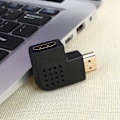 Miniatyrbillede 5 af 5: 90° Vinklet HDMI Han til Hun Kobling Adapter Forlænger Stik til HDTV