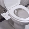 Miniatyrbild 2 av 5: Bidet-fäste, icke-elektrisk kallvatten-bidettoalettfäste med tryckkontroller, infällbara självrengörande dubbla munstycken för frontal &