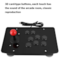 Miniatyrbild 8 av 8: Arcade Rocker Game Joystick 8-knappars spelhandkontroll (svart)