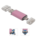 Miniatyrbild 8 av 8: U Disk 3 i 1 Höghastighets USB3.0 Flash Disk i Roséguld av Aluminiumlegering för Mobiltelefoner och Datorer (256GB)