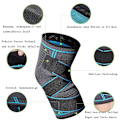 Miniatyrbild 3 av 6: Knäskydd Kompressionsärm med Ergonomisk Design, Silikonpackning Patella Knästöd för Män och Kvinnor, Halkfri Justerbar Tryckrem Knä