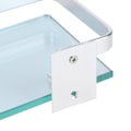 Miniatyrbillede 5 af 8: Rummelig hylde i rummet i aluminium med hærdet, fortykket glas til badeværelse og toilet