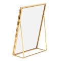 Miniatyrbilde 4 av 5: Messing Retro Glass Metall Skrivebords Bilde Ramme Brakett Kobber Strimmel Metall Bilde Ramme (6*8inch)