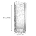 Miniatyrbild 5 av 8: Dekorativt Multifunktionellt Glas, Elegant Klar Cylindervas, Unik Design Lämplig För Heminredning Och Olika Tillfällen, Transparent, 10 X 10 X 25