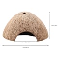 Miniatyrbillede 1 af 2: Krybdyr skjulested naturlige kokosnøddeskal skildpadde akvarium skjulested hus dekoration