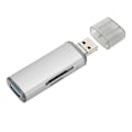 Miniatyrbild 3 av 5: Kroktyp Kortläsare Bärbar USB 3.0 till Minneskort Titanium Grå för Android Telefon OTG
