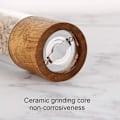 Miniatyrbild 3 av 5: Avancerade Akryl Trä Salt- och Pepparkvarnar, Keramisk Kvarn med Justerbar Grovlek, Transparent Design för Enkel Kryddidentifiering