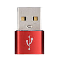 Miniatyrbild 3 av 8: 3-pack USB 2.0 Han till Typ-C Hon U-disk Adapter Metall USB till Typ-C Adapter för Laptop Mobiltelefon (Röd)
