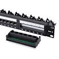 Miniatyrbilde 3 av 5: Gullbelagt 24-porters monterbar datapatchpanel høyhastighets CAT6 CAT-6 nettverkskabelstativ