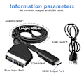 Miniatyrbild 5 av 5: RGB Scart-kabel, Avancerad signalbehandling för konsol till TV-anslutning, Äkta RGB-signalutgång säkerställer stabil och pålitlig kvalitet, Plug and Play