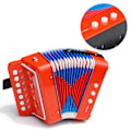 Pikkukuva 4 / 8: Harmonikka lelu lapsille Harmonikka soitin 2 basso 7 näppäintä lapsille Punainen