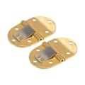 Miniatyrbillede 4 af 5: 2 stk. messing butler bakke hængsel rund kant 2-1/2\"x1-1/2\" med skruer folde flap