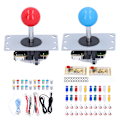 Pikkukuva 2 / 8: Arcade-peli DIY-osakokoelma Joystick-tarvikkeet LED-arcade-painikkeet PC-peleille 5V2 pelaajan elektrolyyttijoystick