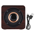 Miniatyrbillede 2 af 8: Bærbar Woodiness Bluetooth Højttaler Lydboks Udstyr med Valnødstræ Korn