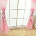 Miniatyrbilde 3 av 6: Polyester Floral Pattern Vindus Tulle Voile Gardin Soverom Stue Innredning (Rosa)