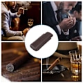Miniatyrbild 7 av 8: Lädercigarrfodral Bärbar 2 Finger Cigarrhållare för Resebusinessresa Pojkvänsgåvor Djupt Kaffe