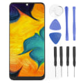 Pikkukuva 2 / 8: 6,4 tuuman LCD-näytön digitointilaitteen vaihto ulkokehyksellä ja korjaustyökalusarja Samsung Galaxy A30 SM A305G SM A305U -puhelimeen