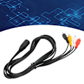 Miniatyrbild 1 av 8: 5-polig DIN till 4 RCA-kabel Hona till Hane Plug and Play Ljudadapterkabel för CD-förstärkare Högtalare 1,5 m