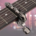Miniatyrbilde 7 av 8: Hodeskalle gitar capo justerbar tetthet tilbehør deler for folkegitar akustisk gitar ukulele svart