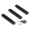 Miniatyrbillede 8 af 8: 3 stk. Surfboard Rudder Groove Plast Finned Box Plug Fin Plug Base med SkruerSort