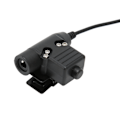 Miniatyrbild 3 av 8: Radio Headset Adapter Push To Talk Ljud Walkie Talkie Öronsnäcka Adapter Ersättning för Icom V8 V80 V82