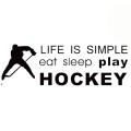 Miniatyrbillede 1 af 5: Spille Hockey Vægklistermærker Soveværelse Stue Baggrundsvæg D