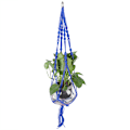 Miniatyrbild 2 av 5: Macrame växt hängare inomhus utomhus växt hållare för hängande krukväxter blommor (Blå)