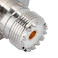 Miniatyrbilde 3 av 5: 2 stk UHF hunn SO239 4 hull stikkontakt panel chassis RF koaksialadapterkontakt