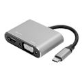 Pikkukuva 1 / 5: Adapter TypeC Hub VGA HDMI DVI Displayport/3.1 Ethernet Converter Dock 4K resoluutio (harmaa)