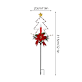 Miniatyrbild 7 av 7: Lysande Julglädje, Solcellsdrivna Juldekorationer, Utomhus LED-ljus, Trädgårdsspett i Metall, Julbelysning för Gångvägar, Automatisk Solcellsdrift