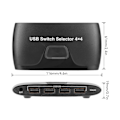 Miniatyrbillede 4 af 5: 4-ports USB 2.0-switch, der deler 4 computere med 4 USB-enheder, USB KVM-switch til tastatur og mus