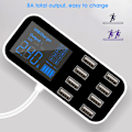 Miniatyrbilde 1 av 8: Ultrathin USB-biltelefonlader med 8 porter, direkte lading fra sigarettenneren