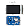 Miniatyrbillede 4 af 5: 4,3 tommer QLED-touchskærm 78%NTSC dæmpbar 160 graders visuel 4,3 tommer DSI QLED-skærm til RasPi Pi4B/3B+/3A+/3B/2B+/A+