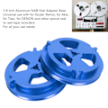 Miniatyrbilde 6 av 8: 1 Par 1/4 Tommer NAB Hub Optisk Aksel Adapter Aluminium Polert Base Spole til Spole Båndåpner for Studer ReVox for DENON Blå