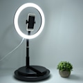 Miniatyrbild 6 av 8: 3500-6000K Justerbar USB Fyllnadsljusstativ Vikbart Fäste för Livestreaming Vlog Svart