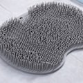 Miniatyrbillede 1 af 2: Fodmassager Skrubber Måtte TPR Foldbar Krog Fodskrubber Rengøringsbørste Med Sugekop Mørkegrå