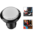Miniatyrbilde 5 av 5: Rund LED-lampe opplyst stor knapp til arkadespill DIY-del (hvit)